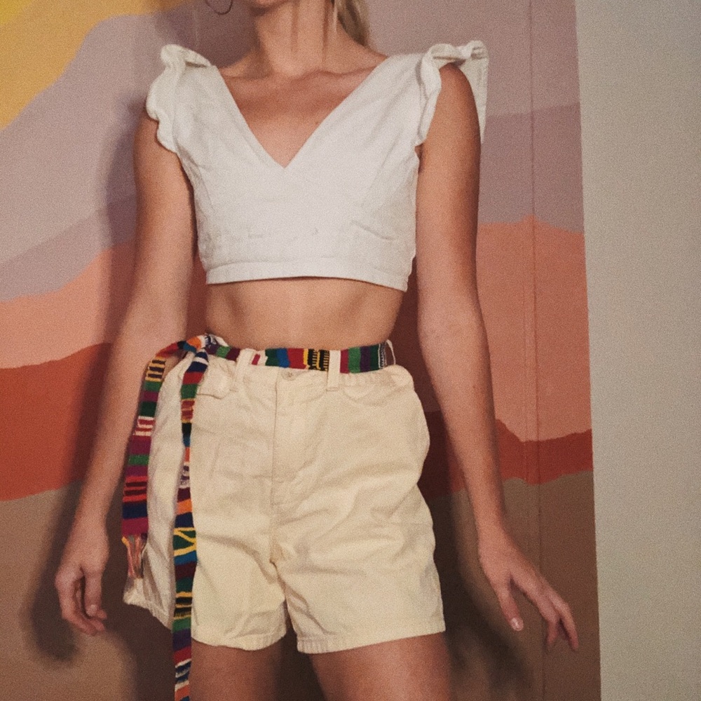 Yellow/off white Ralph Lauren Shorts